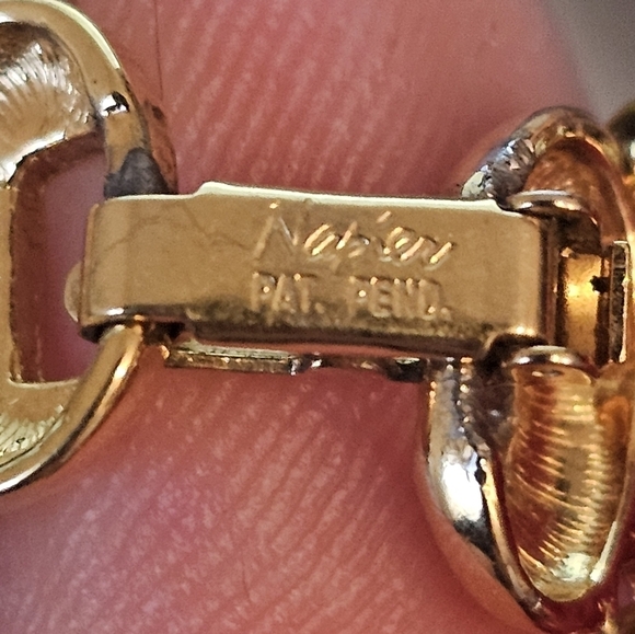 Vintage Napier Red and Gold beaded two strands necklace - Picture 2 of 5